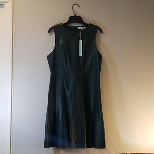 *she and sky*faux leather dress*